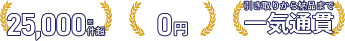 修理実績件数25,000件超 直らなければ0円 引き取りから納品まで一気通貫