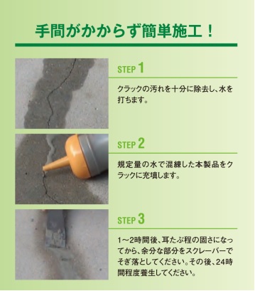 コンクリート補修材セメリッド-ccによる施工