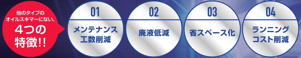 オイルスキマーの４つの特徴