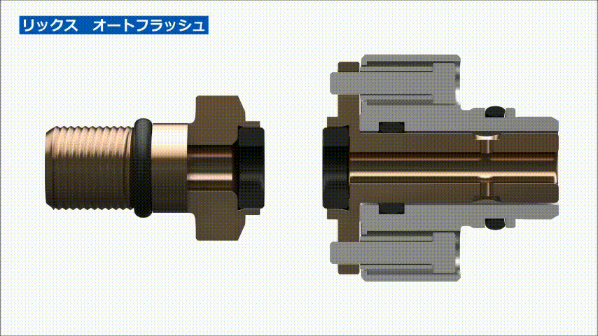 オートフラッシュを搭載したリックスの回転継手(ロータリージョイント)はスラッジの堆積固着を抑制可能