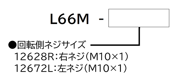 【工作機械業界向け】スピンドルスルー用L66Mシリーズロータリージョイントの型式説明図